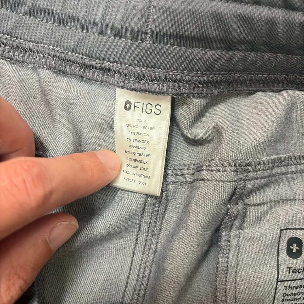 FIGS Axim Cargo Scrub Pants Mens Large Gray Straight Leg T2001 Medical